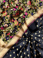 Black Biba Silk Zari With Kimkhab Mina Jaal Dupatta 700SKL_KS29