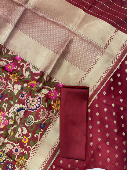 Maroon Biba Silk Zari With Kimkhab Mina Jaal Dupatta 700SKL_KS22