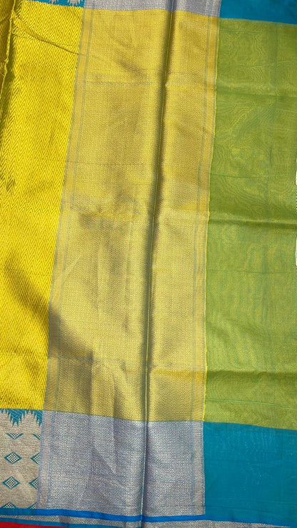 Yellow Tanchoi Banarasi Sarees For Women GEBC12