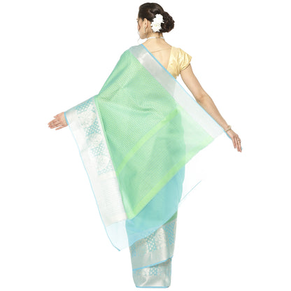 Green Tanchoi Banarasi Sarees For Women GEBC14