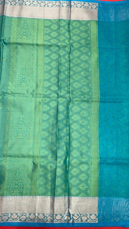 Green Tanchoi Banarasi Sarees For Women GEBC16