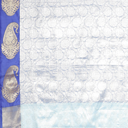Blue Kanchi Silk Banarasi Sarees For Women GEBE17