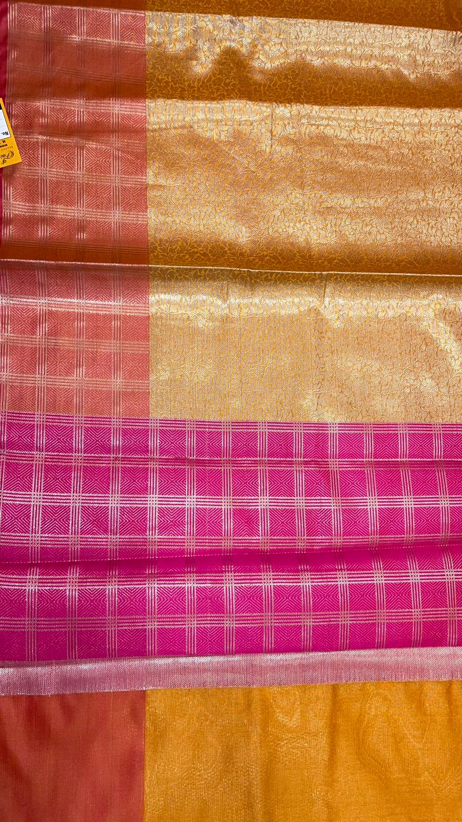 Orange Kanchi Silk Banarasi Sarees For Women GEBE23