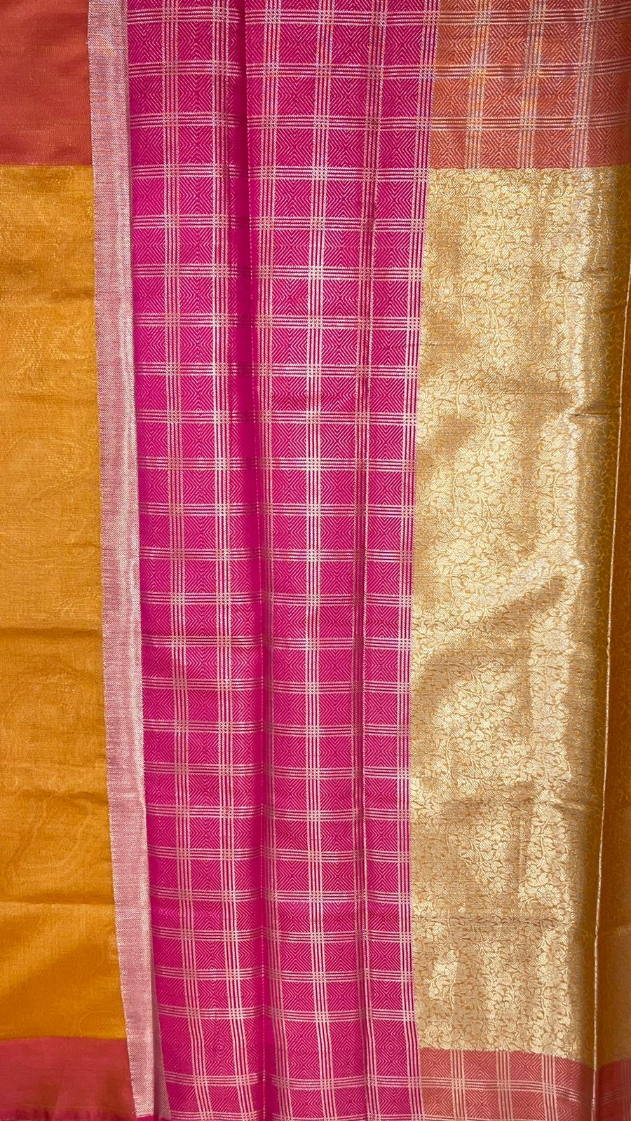 Orange Kanchi Silk Banarasi Sarees For Women GEBE23