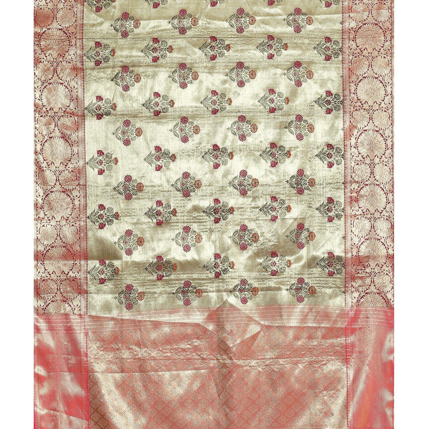 Grey Kanchi Silk Banarasi Sarees For Women GEBE2