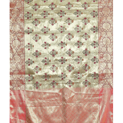 Grey Kanchi Silk Banarasi Sarees For Women GEBE2