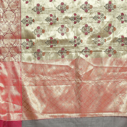 Grey Kanchi Silk Banarasi Sarees For Women GEBE2