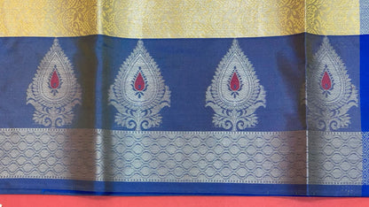 Gold Kanjeevaram Banarasi Sarees For Women GEMA16