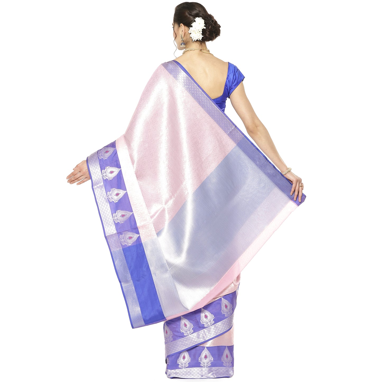 Pink Kanjeevaram Banarasi Sarees For Women GEMA18