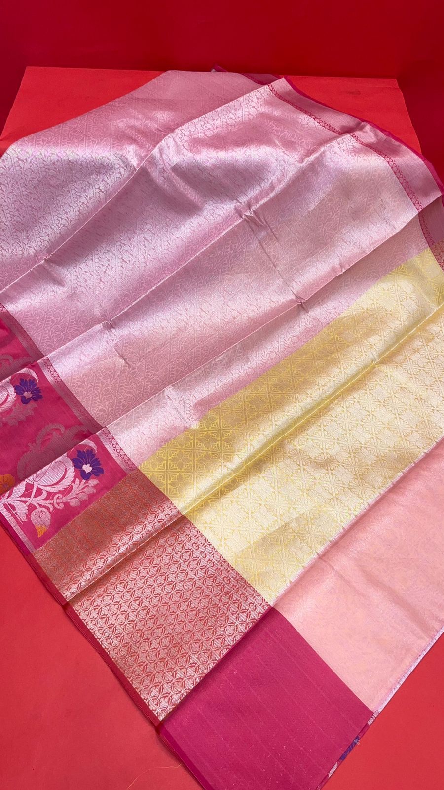 Pink Kanjeevaram Banarasi Sarees For Women GEMA21