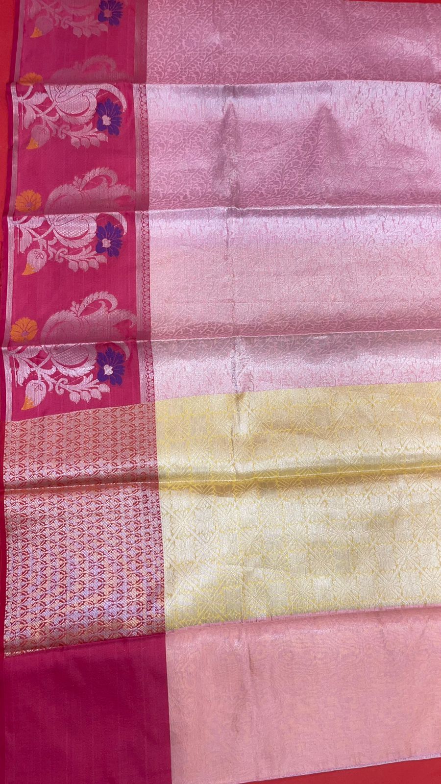 Pink Kanjeevaram Banarasi Sarees For Women GEMA21