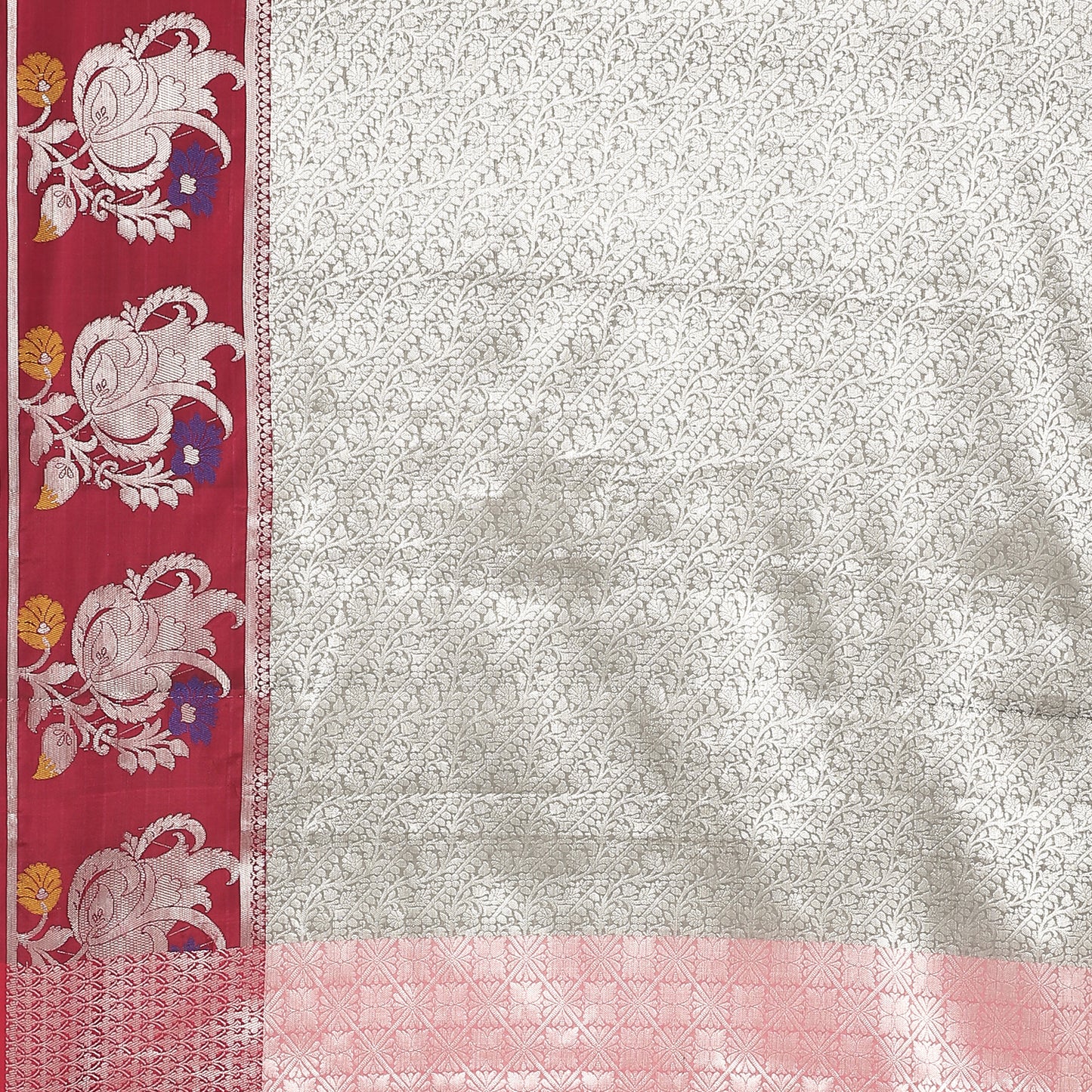 Grey Kanjeevaram Banarasi Sarees For Women GEMA23