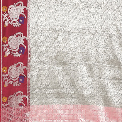 Grey Kanjeevaram Banarasi Sarees For Women GEMA23