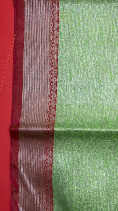 Green Kanjeevaram Banarasi Sarees For Women GEMA24
