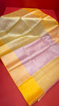 Gold Kanjeevaram Banarasi Sarees For Women GEMA30