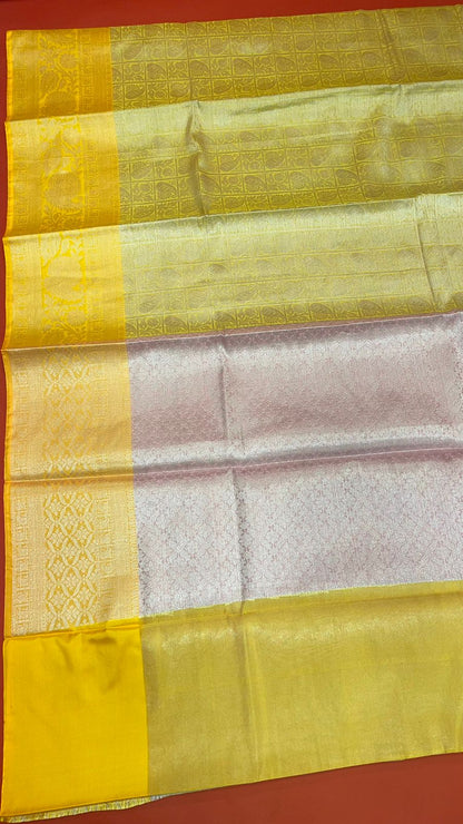 Gold Kanjeevaram Banarasi Sarees For Women GEMA30