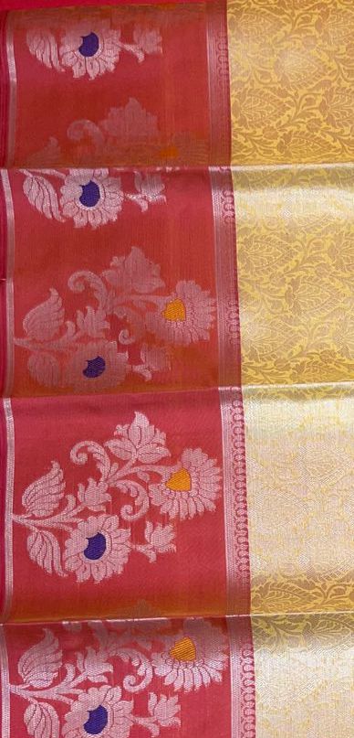 Yellow Kanjeevaram Banarasi Sarees For Women GEMA5