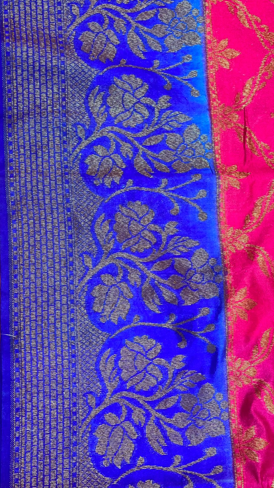Magenta Dupion Silk Banarasi Sarees For Women GEDUPSILK_36