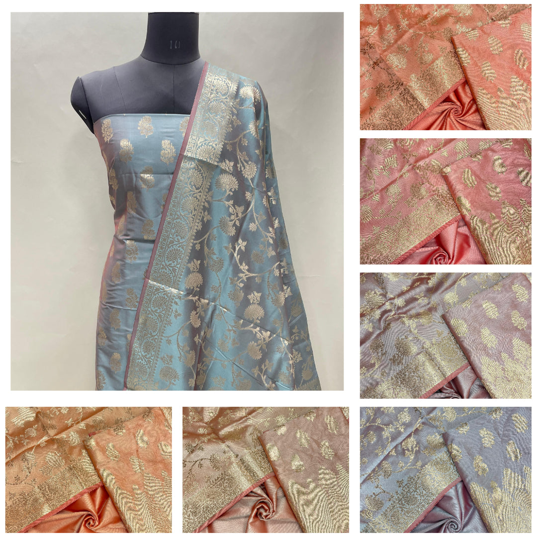 Cotton Silk Handloom 3 pcs Banarasi Suit 950MUB_SK22-MUB_SK28 SET