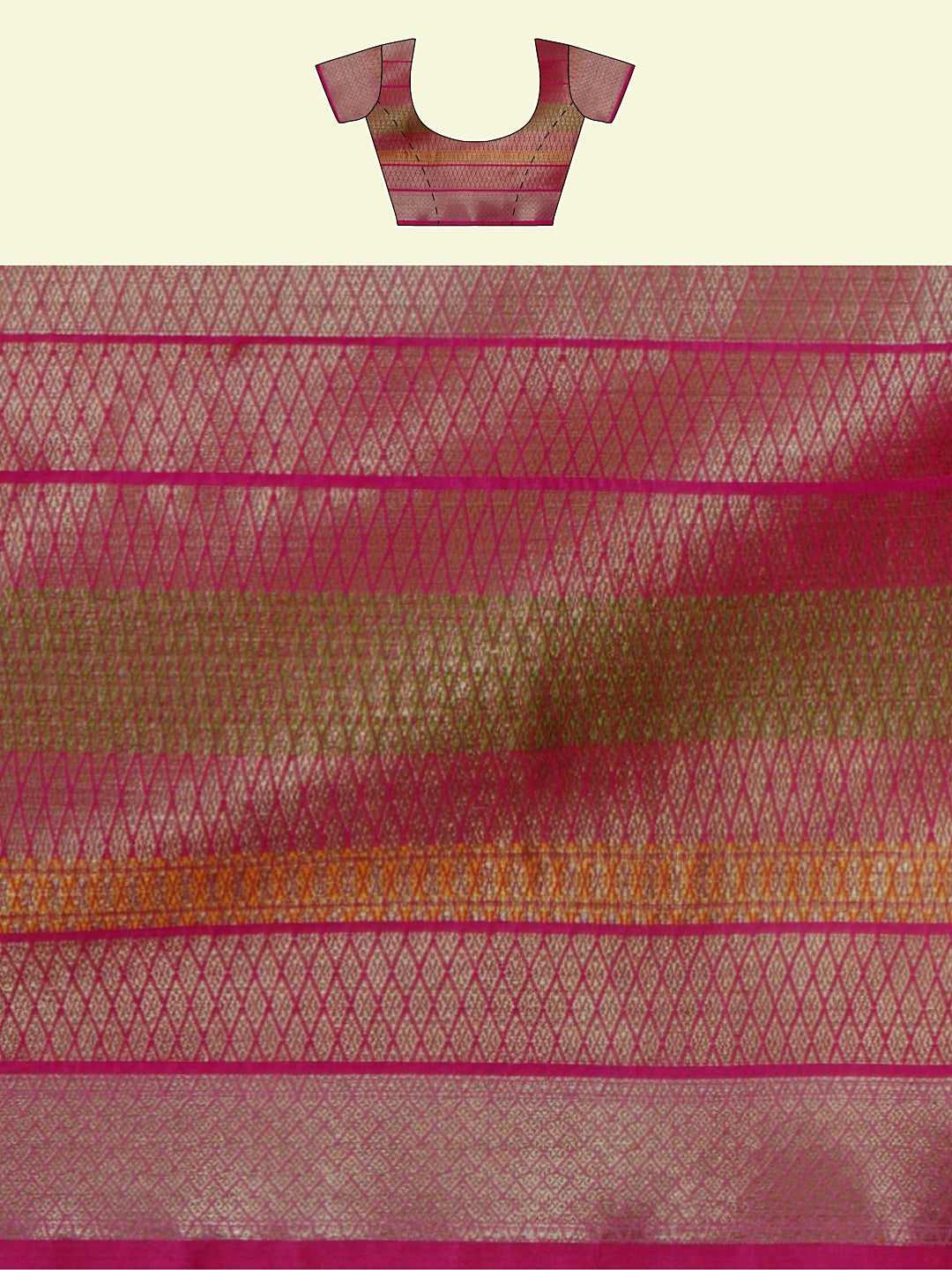 Faishana Presents Woven Pink Matka Silk Booti Skirt Border With Pink Blouse Banarasi Saree